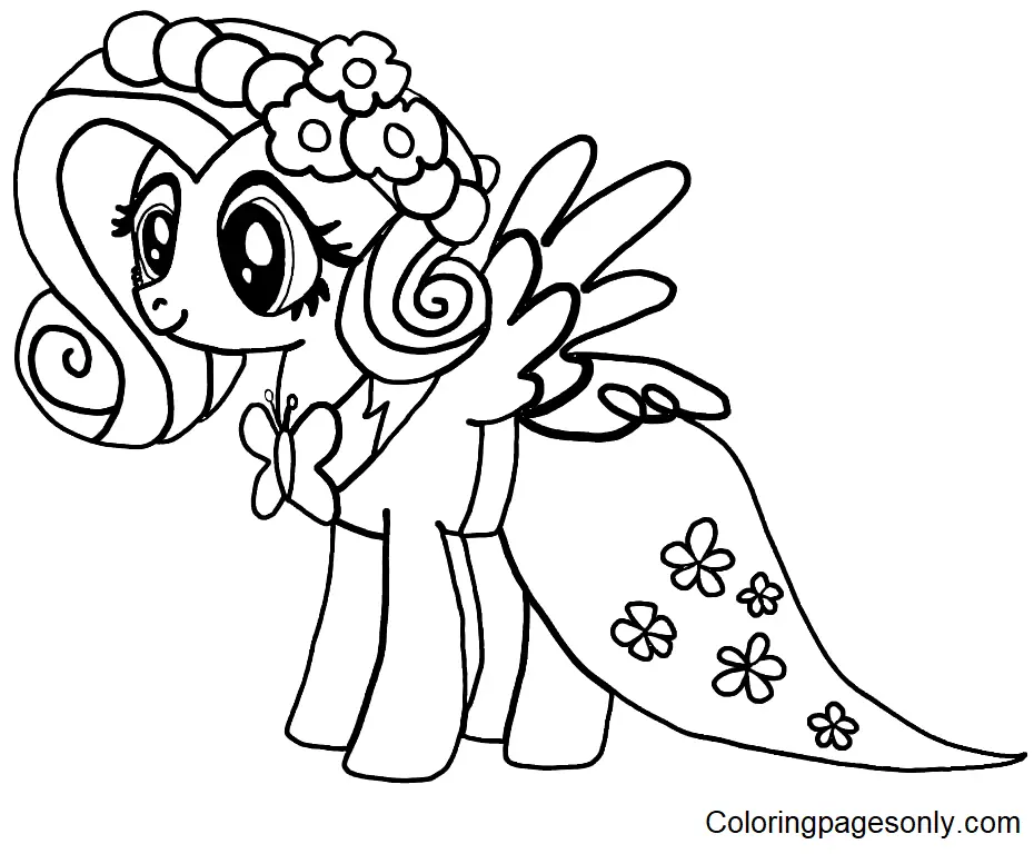 Fluttershy Para Colorear 6