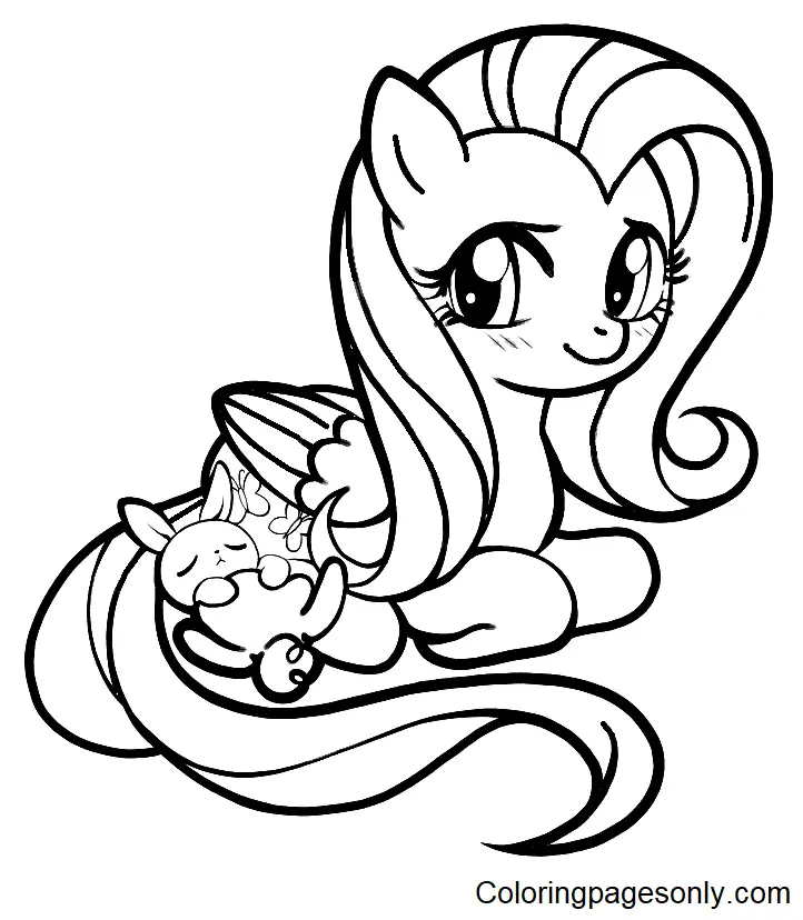 Fluttershy Para Colorear 7
