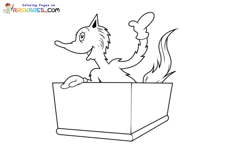 Fox In Socks Para Colorir 9