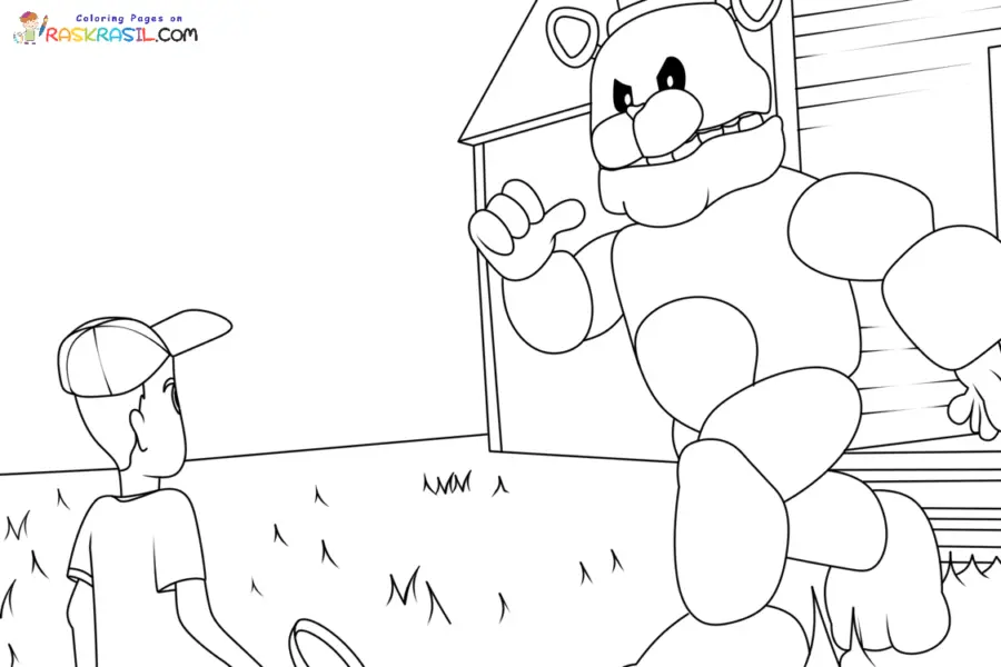 FredbearRunaway Coloring Pages 1