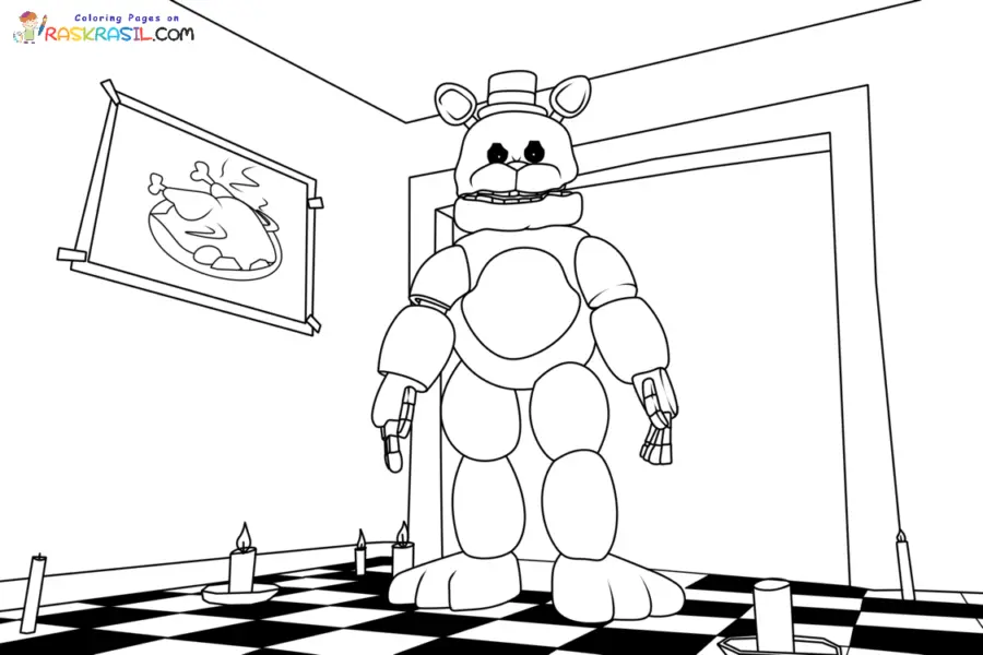 FredbearRunaway Coloring Pages 2