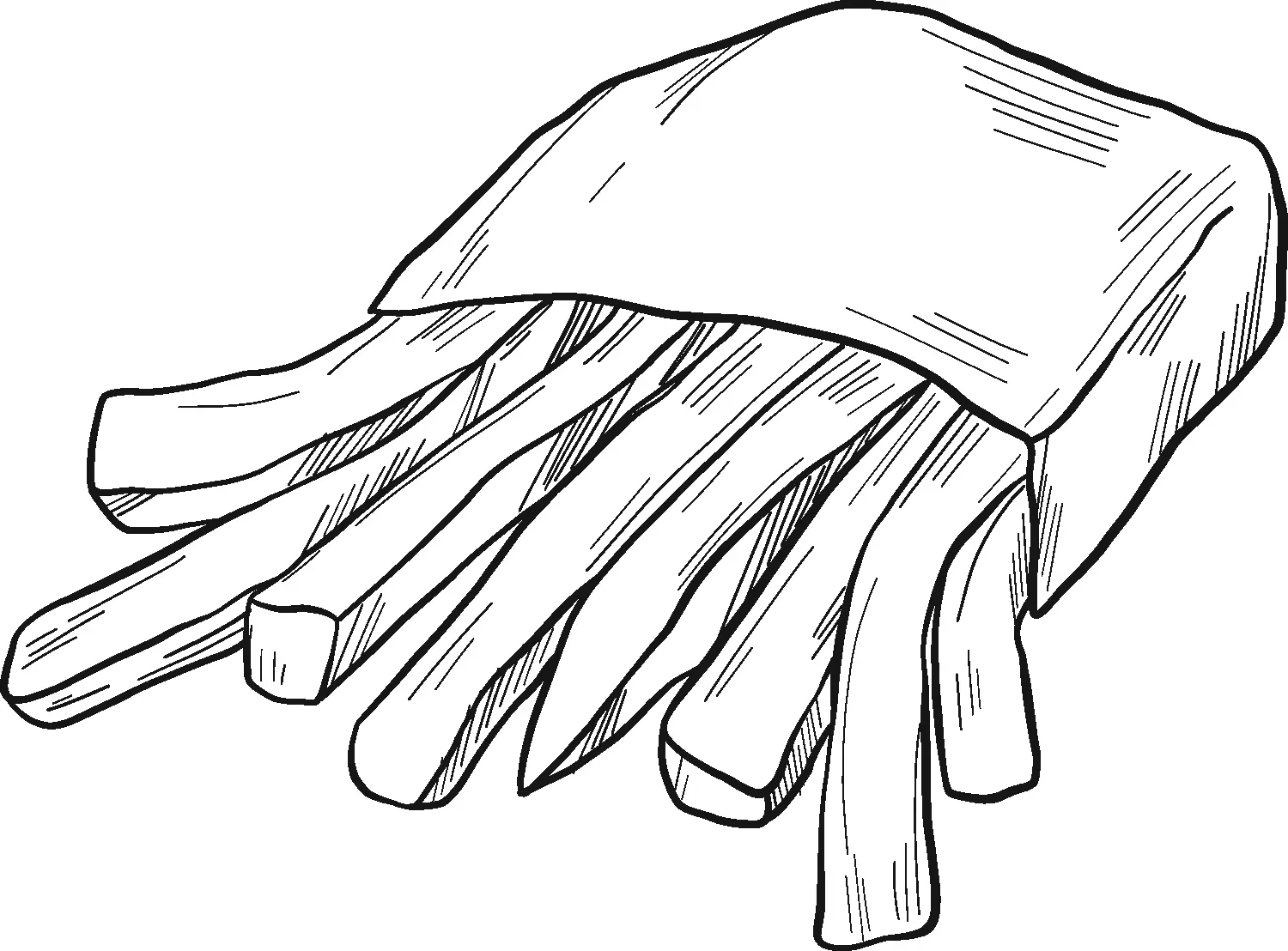 Batatas fritas para colorir 12
