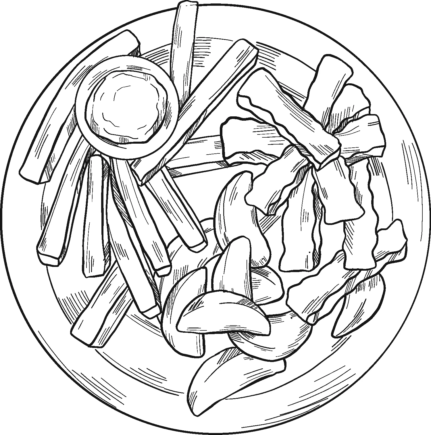 Batatas fritas para colorir 15