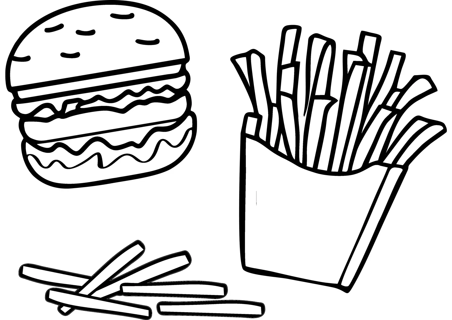 Batatas fritas para colorir 23