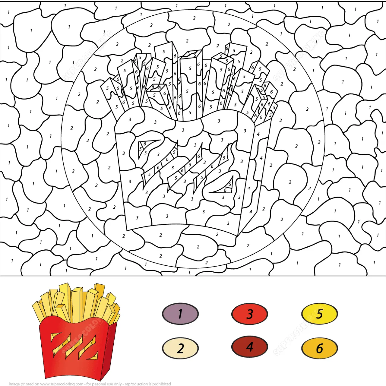 French Fries Coloring Pages