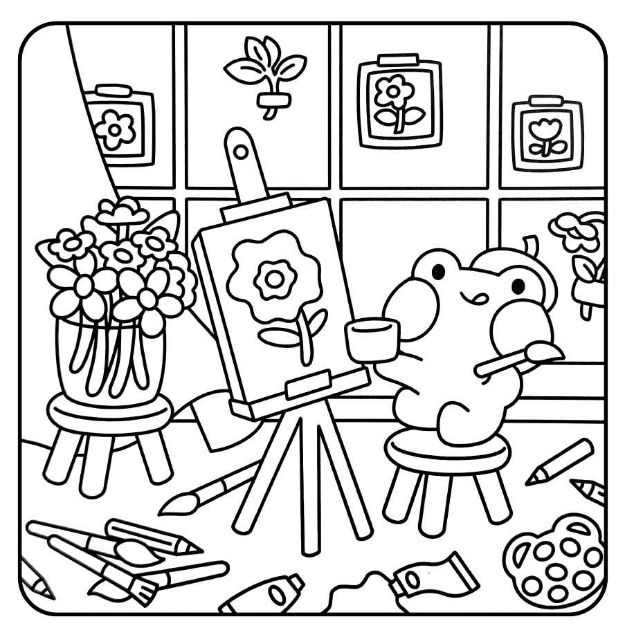Froschtage Ausmalbilder 9