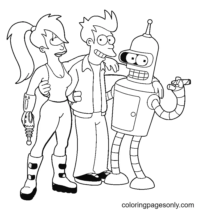 Futurama Ausmalbilder 1