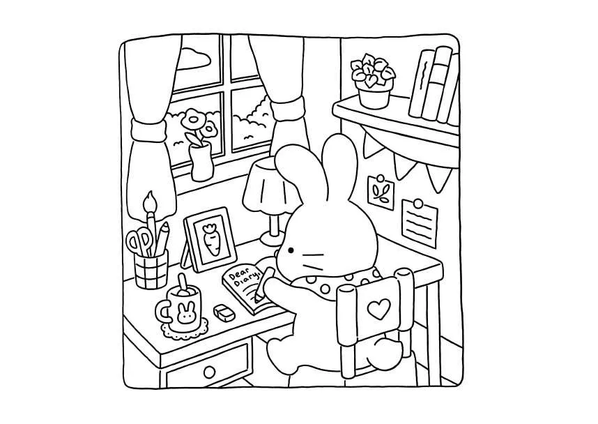 Fuzzy Hygge Ausmalbilder 25
