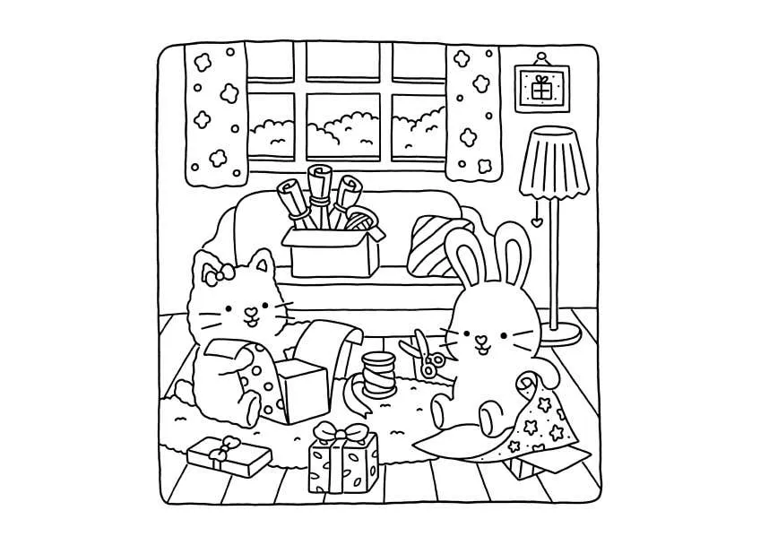 Fuzzy Hygge Ausmalbilder 29