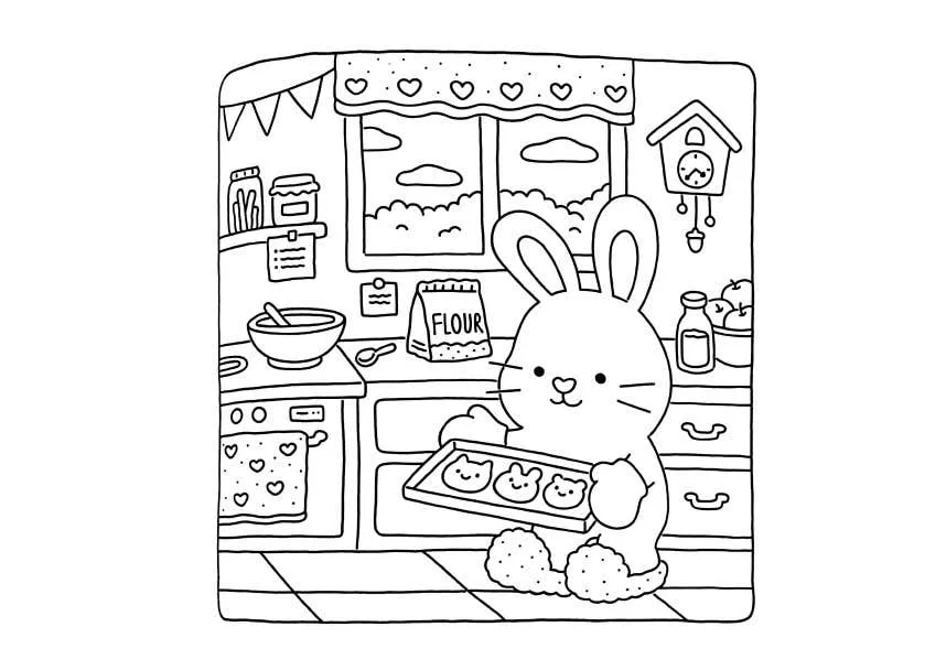 Fuzzy Hygge Ausmalbilder 35