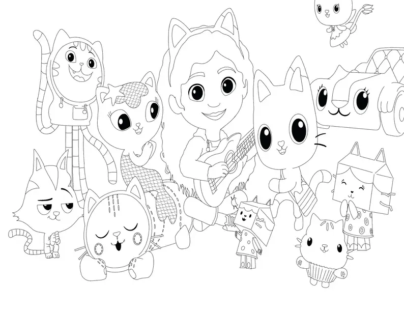 Gabby s Dollhouse Coloring Pages 2