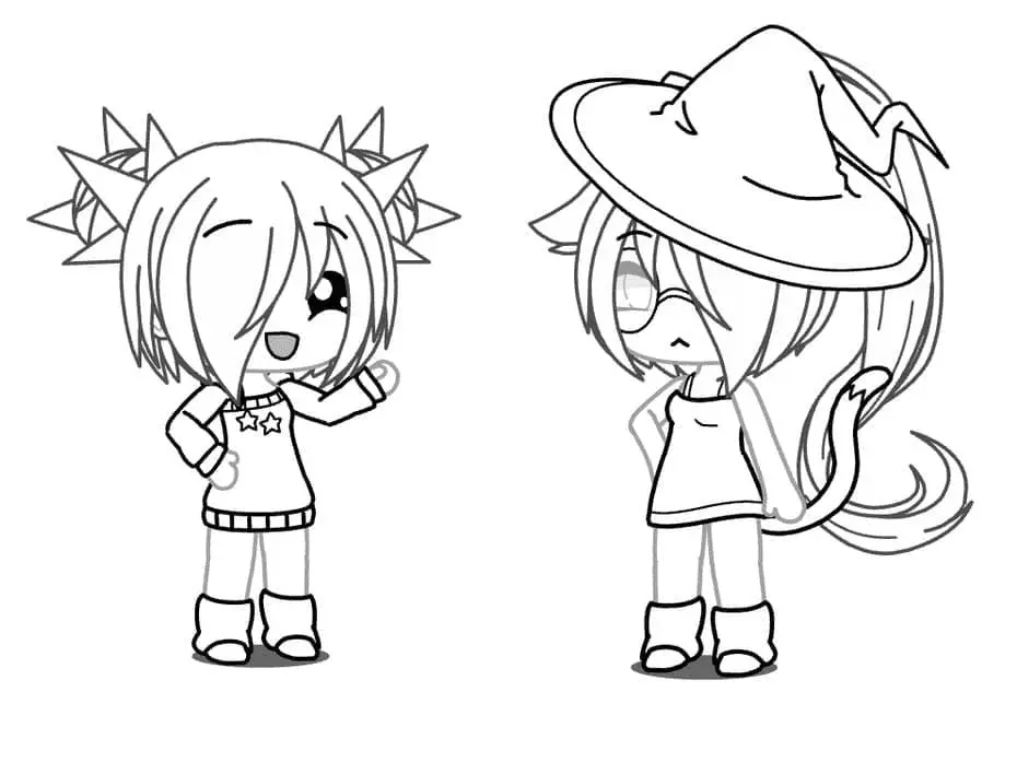 Gacha Life Coloring Pages 100