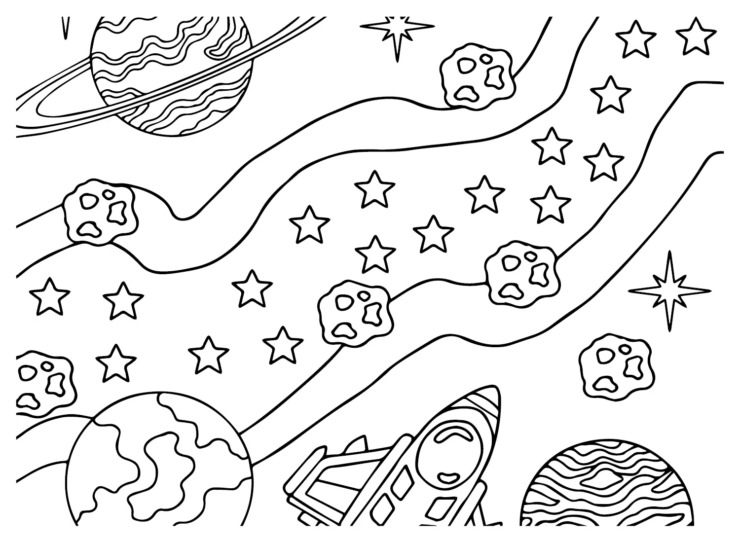 Galaxias Para Colorear 3