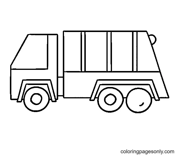 Müllwagen Ausmalbilder 15