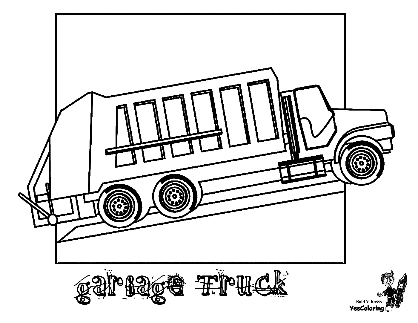 Garbage Truck Coloring Pages