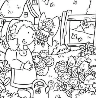 Desenhos de Jardins Para Colorir 51
