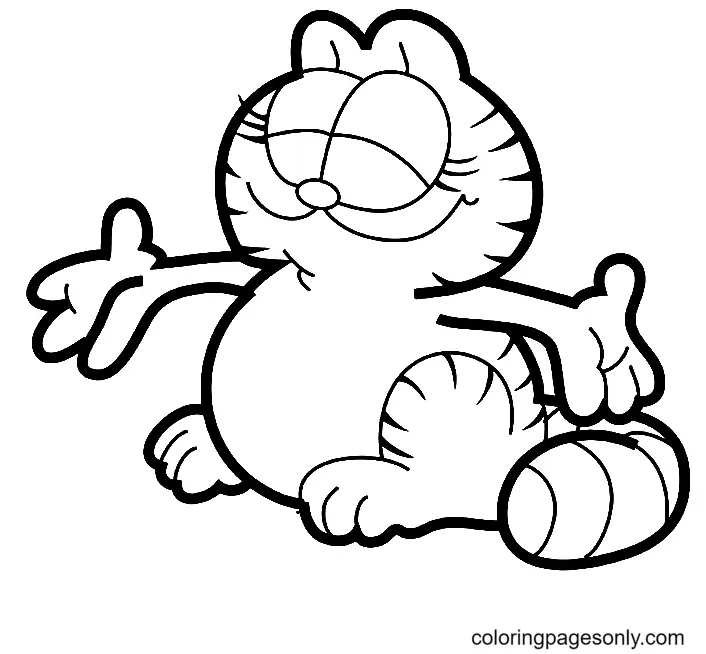 Garfield Coloring Pages 10