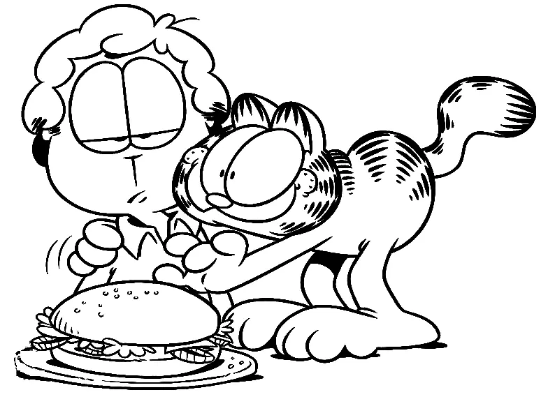 Desenhos de Garfield Para Colorir 72