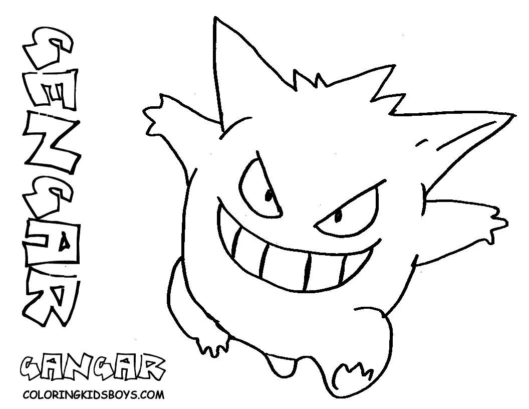 Gengar Coloring Pages 20