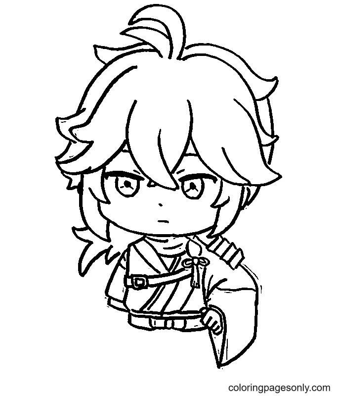 Genshin Impact Coloring Pages 10