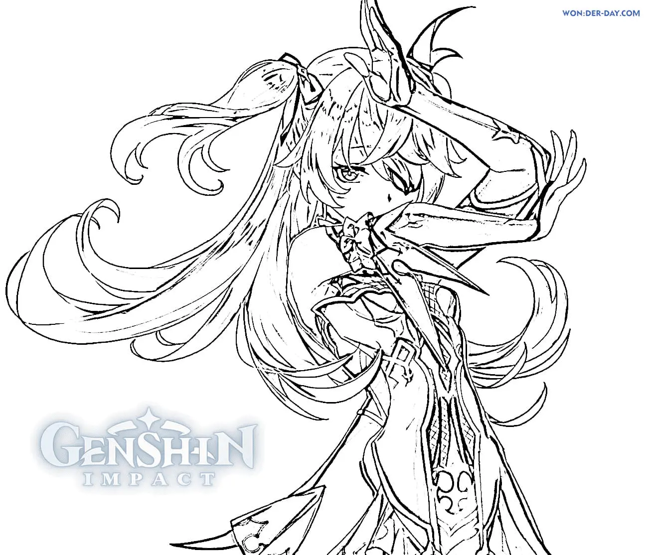 Genshin Impact Coloring Pages 28