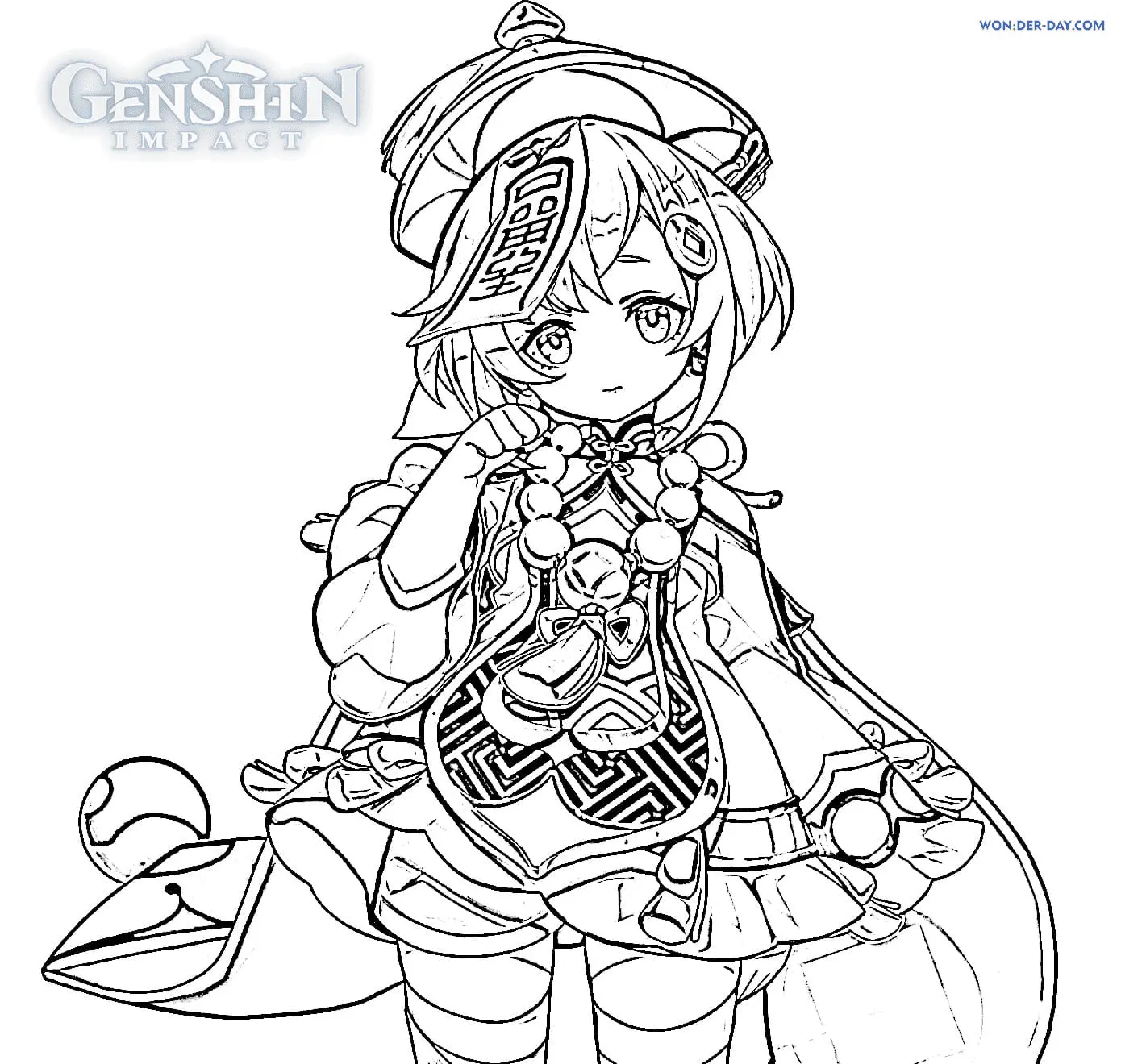 Genshin Impact Coloring Pages 3