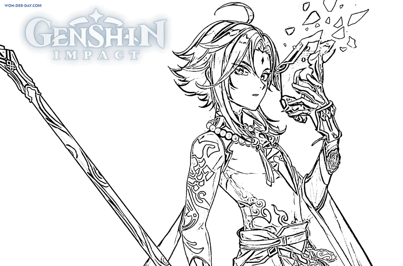 Genshin Impact Coloring Pages 31