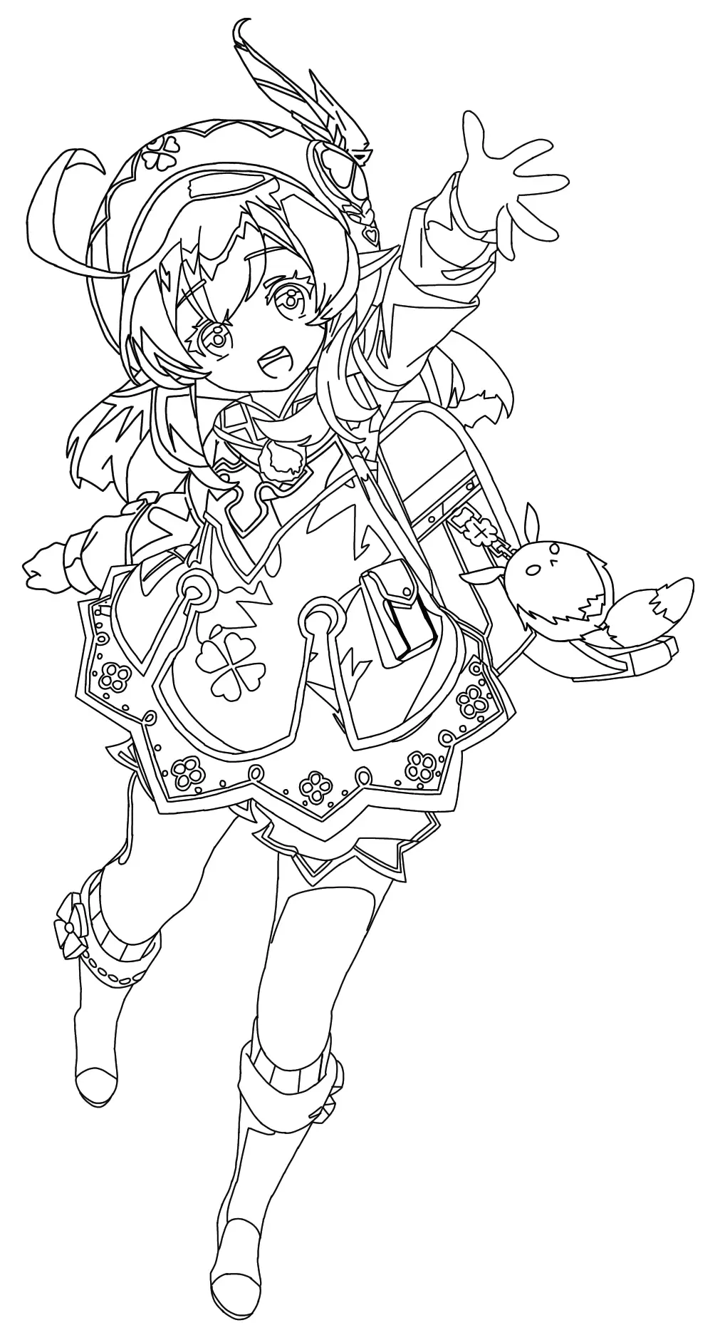 Genshin Impact Coloring Pages 4