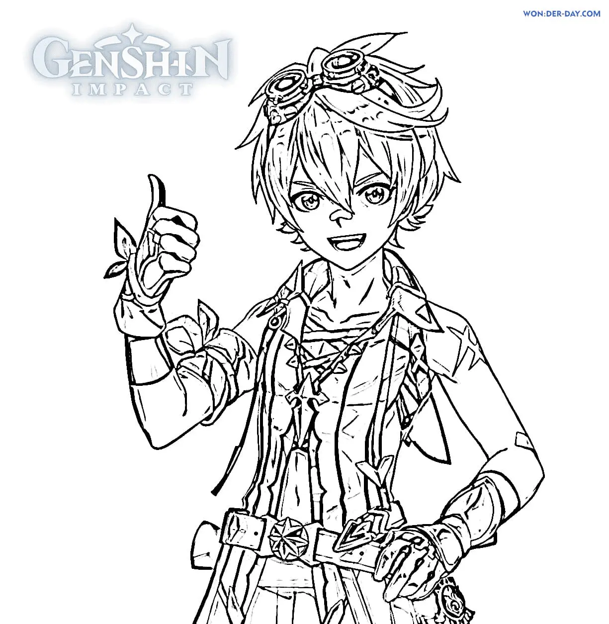 Genshin Impact Coloring Pages 49