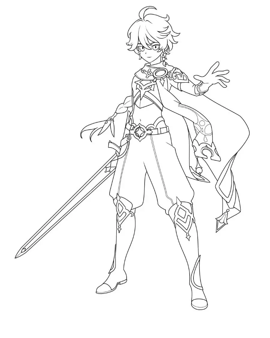 Genshin Impact Coloring Pages 50