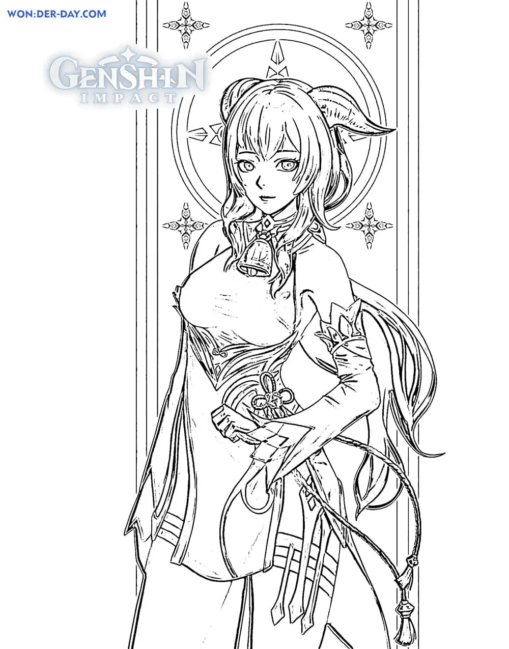 Genshin Impact Para Colorear 52