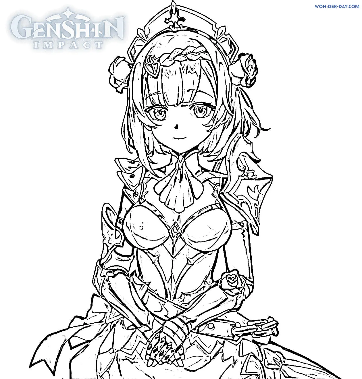 Genshin Impact Coloring Pages 57