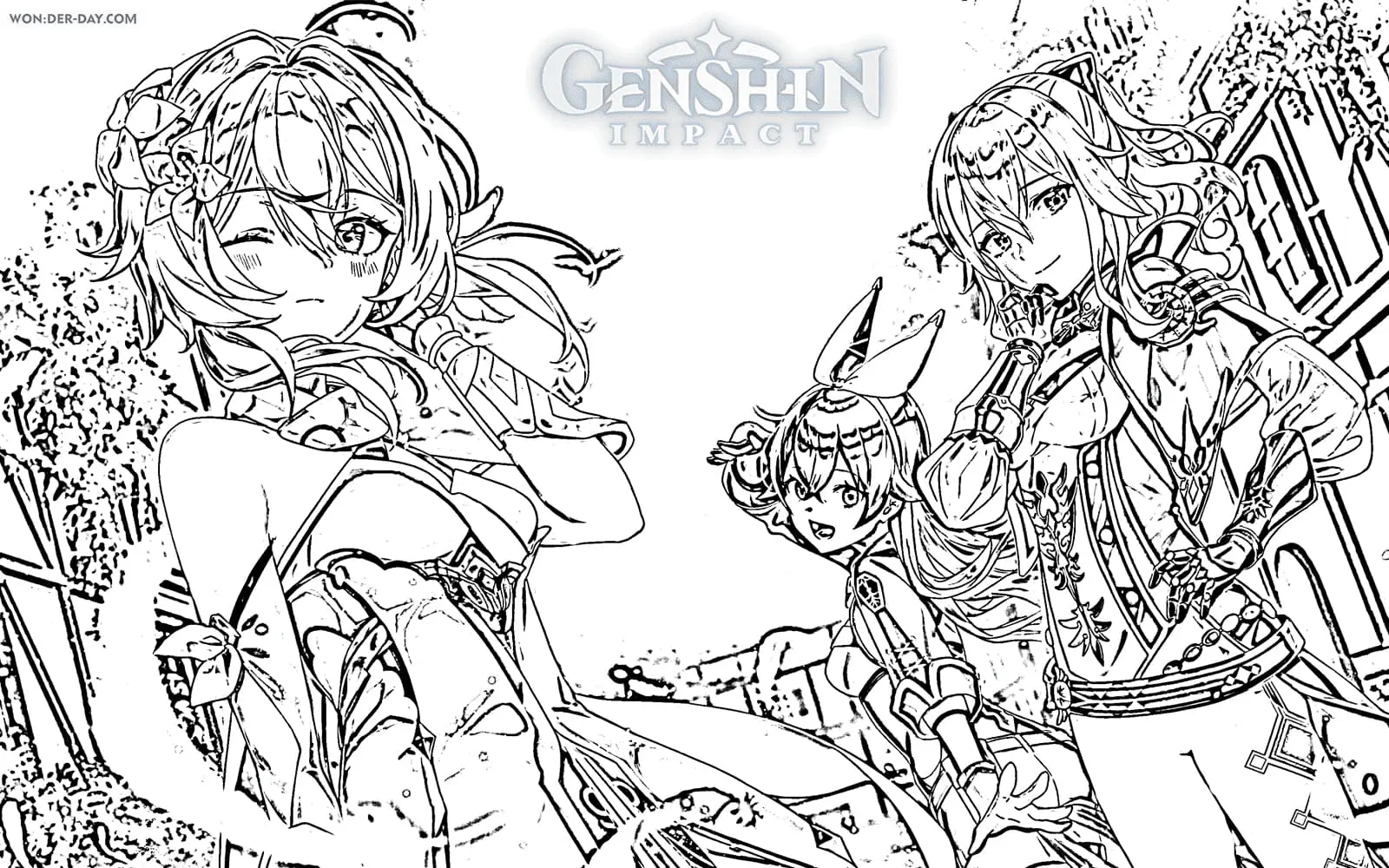 Genshin Impact Coloring Pages 71