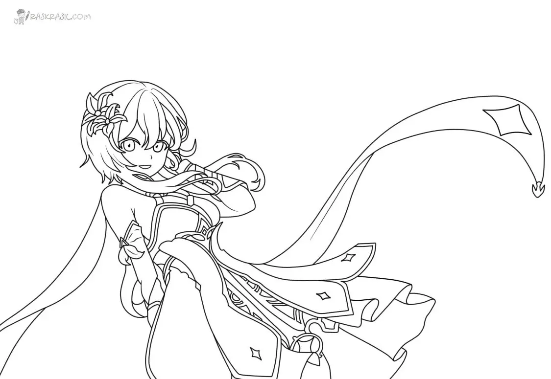 Genshin Impact Coloring Pages 76