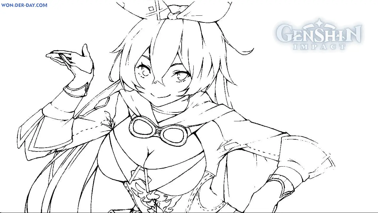 Genshin Impact Para Colorear 77