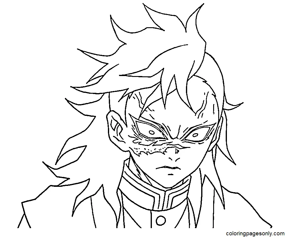 Genya Shinazugawa Coloring Pages