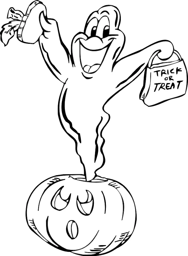 Ghost Coloring Pages 34
