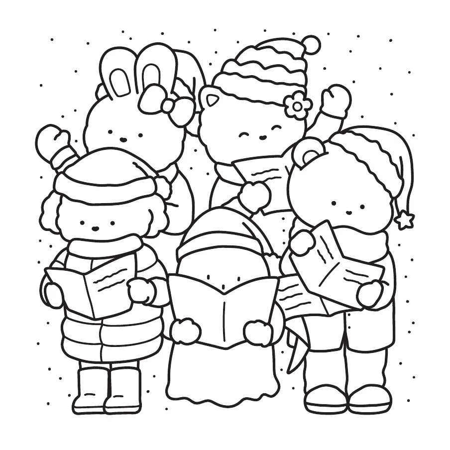Natal Fantasminha Fofo para Colorir