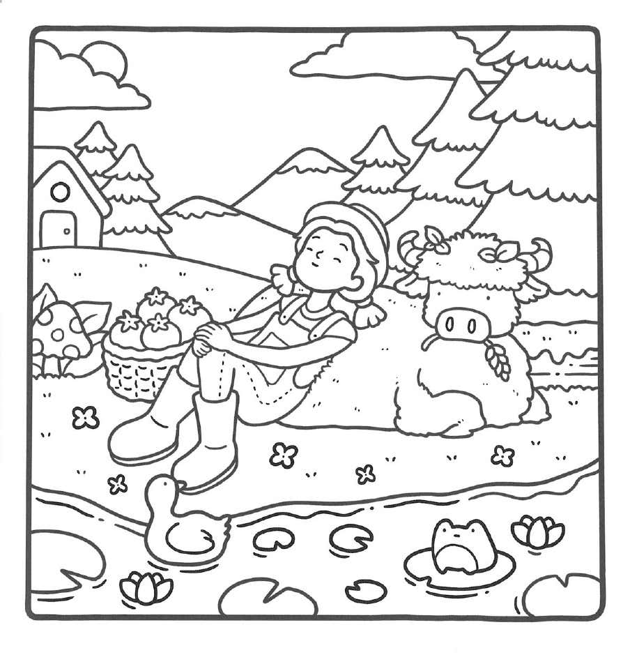 Girl Moments Coloring Pages 11