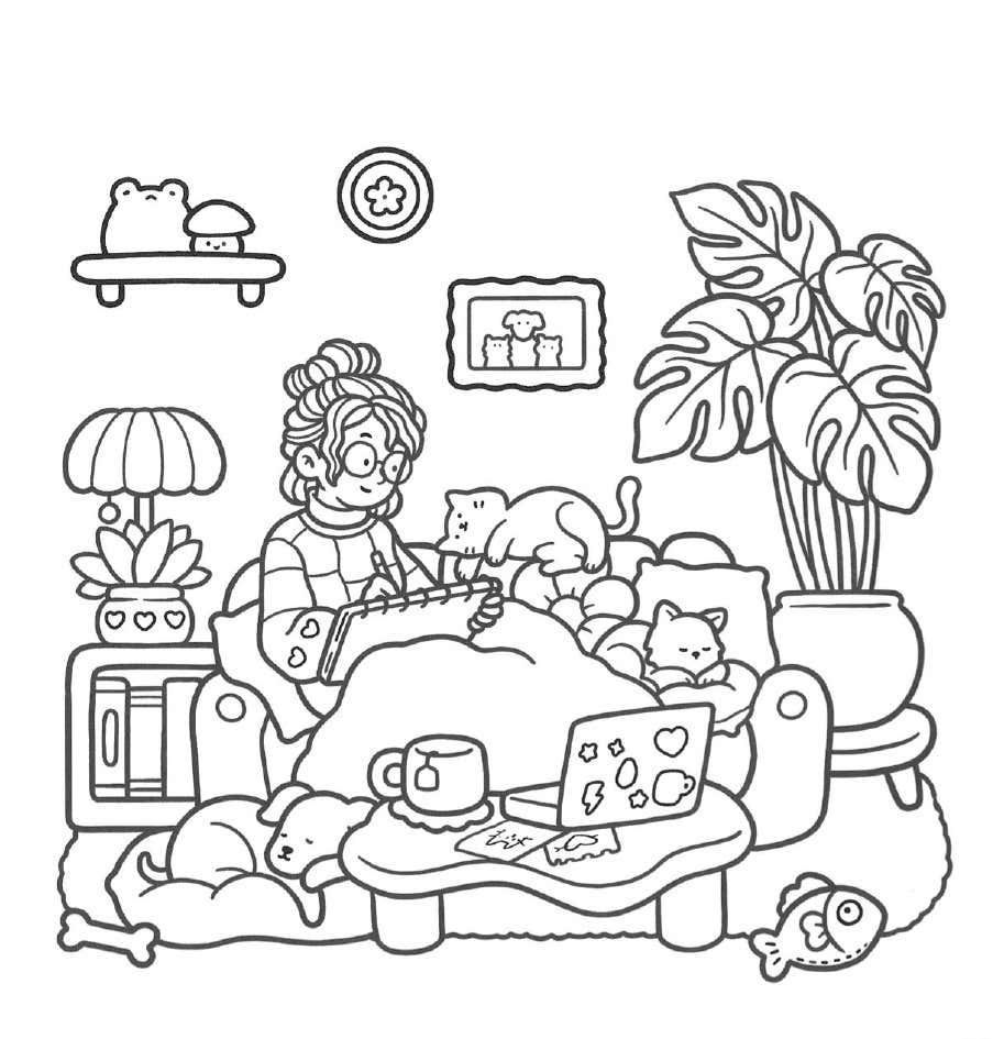 Girl Moments Coloring Pages 37