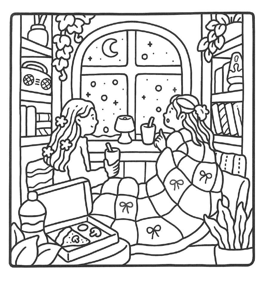 Girl Moments Coloring Pages 5