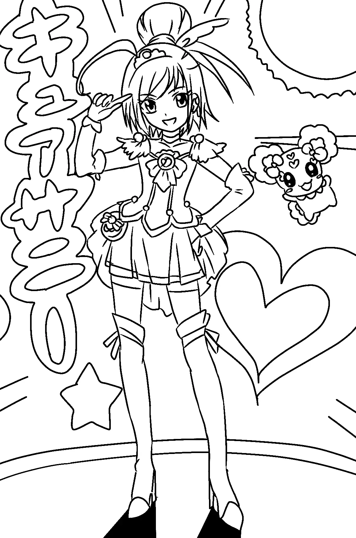 Glitter Force Para Colorear 10
