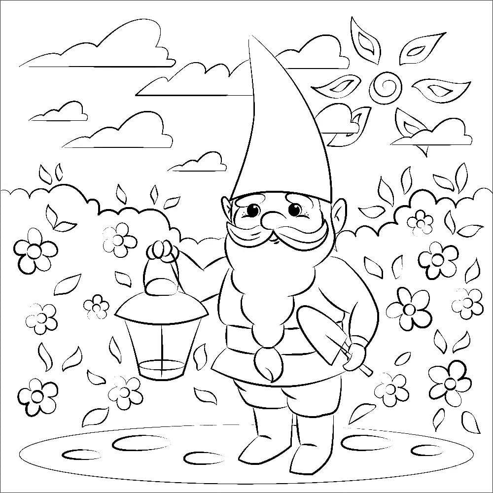 Gnomos Para Colorear 14