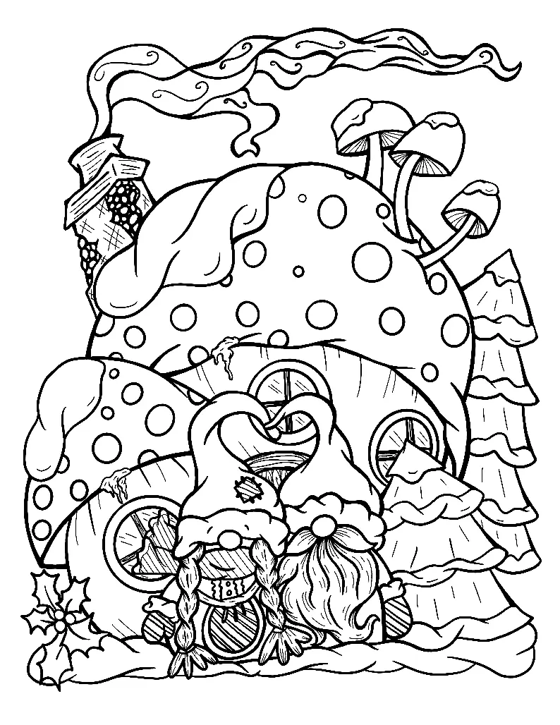 Desenhos de Gnomos Para Colorir 19
