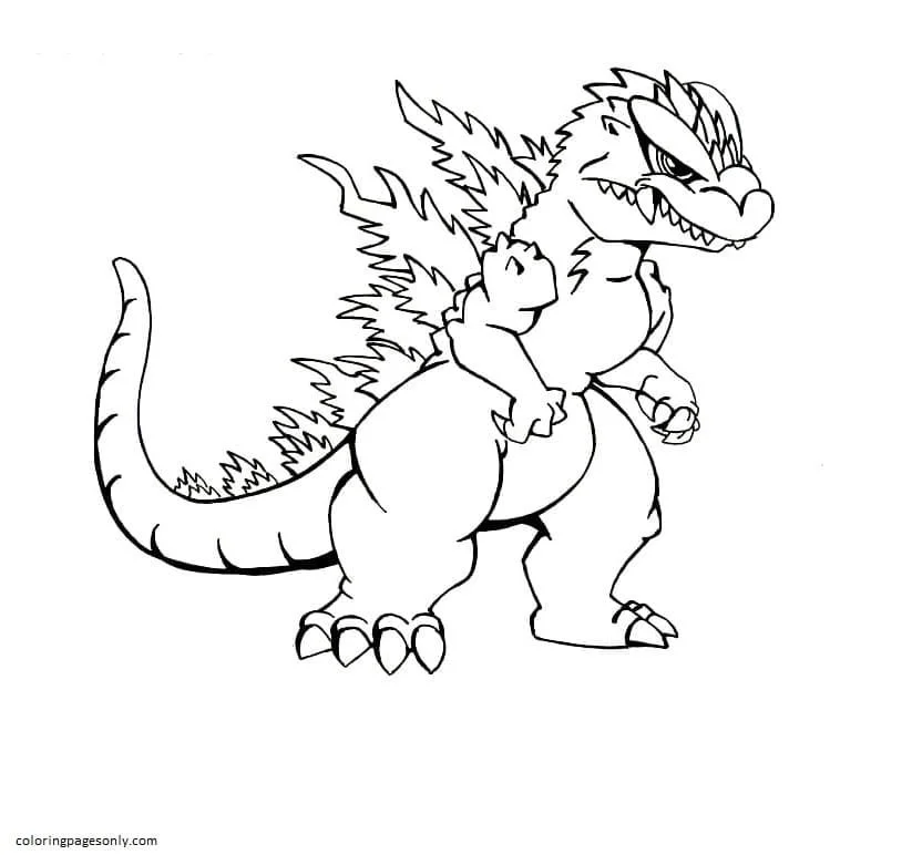 Godzilla Y Kong Para Colorear 14