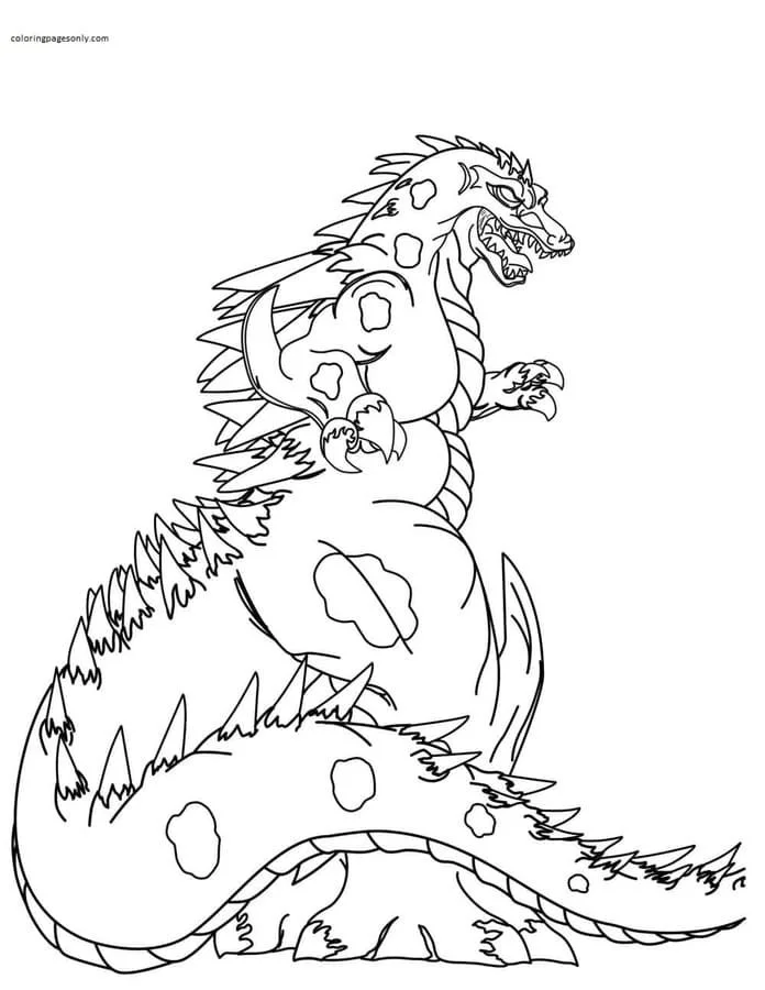 Godzilla Y Kong Para Colorear 19