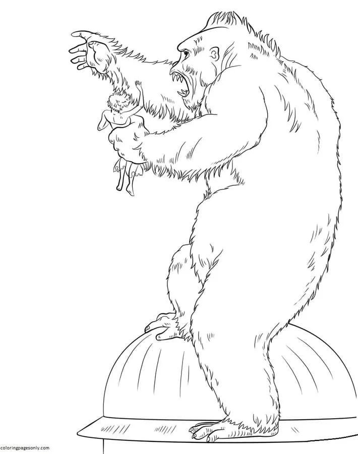 Godzilla Y Kong Para Colorear 23