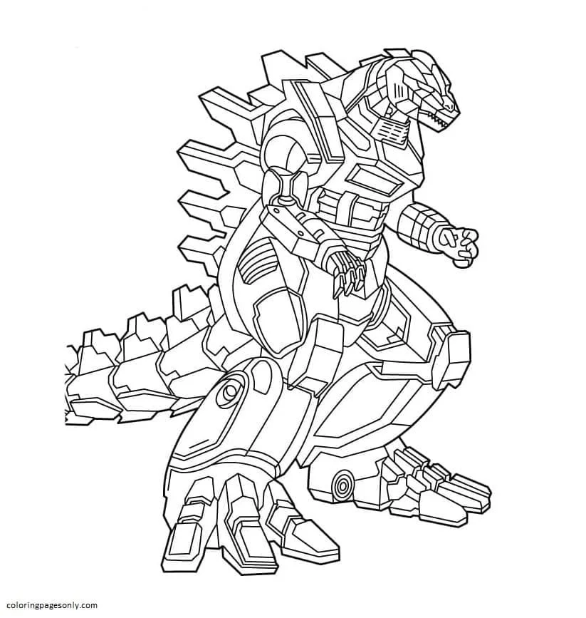 Godzilla Y Kong Para Colorear 4