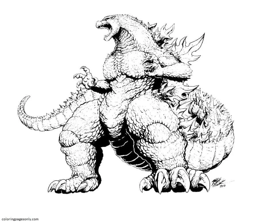 Godzilla Y Kong Para Colorear 7