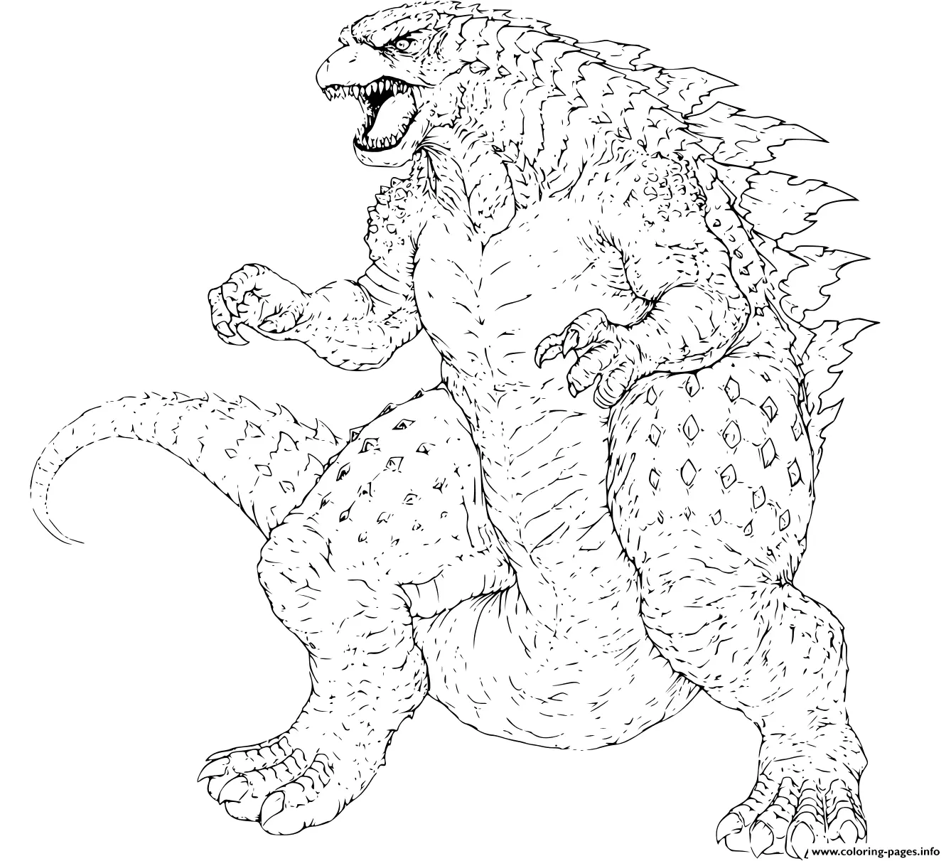 Godzilla Para Colorear 11